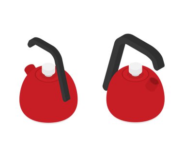 Beyaz arka plan üzerinde izole kaynar su çizimi