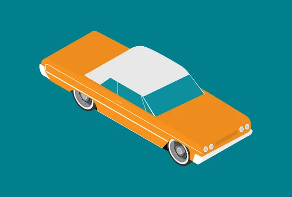 Ilustracja Retro Samochód Kolorowym Tle — Wektor stockowy