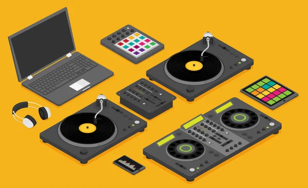 Banner de música DJ moderno — Vector de stock