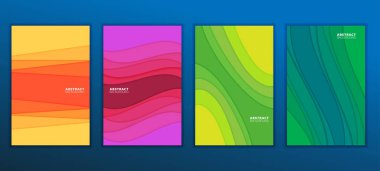 iş kartı soyut kompozisyon vektör çizim 