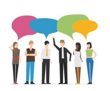 vektör çizim çok ırklı erkek ve beyaz arka plan üzerinde izole kadın