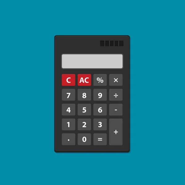 Illustration Vectorielle Minimaliste Calculatrice Sur Fond Bleu — Image vectorielle