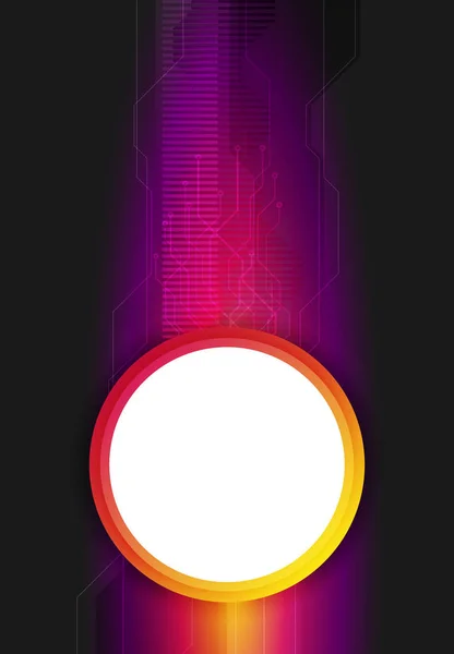 色付きの円を持つ抽象的な広告テンプレートのベクトル イラスト — ストックベクタ