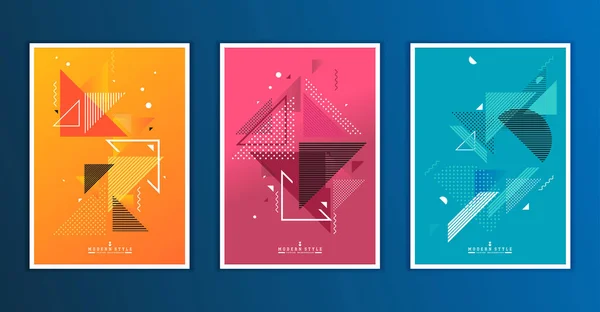 Brochure Ontwerpsjabloon Geometrische Vormen Abstracte Moderne Achtergronden Infographic Concept Flat — Stockvector