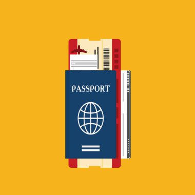 pasaport ve biniş kartı gösteren resim 