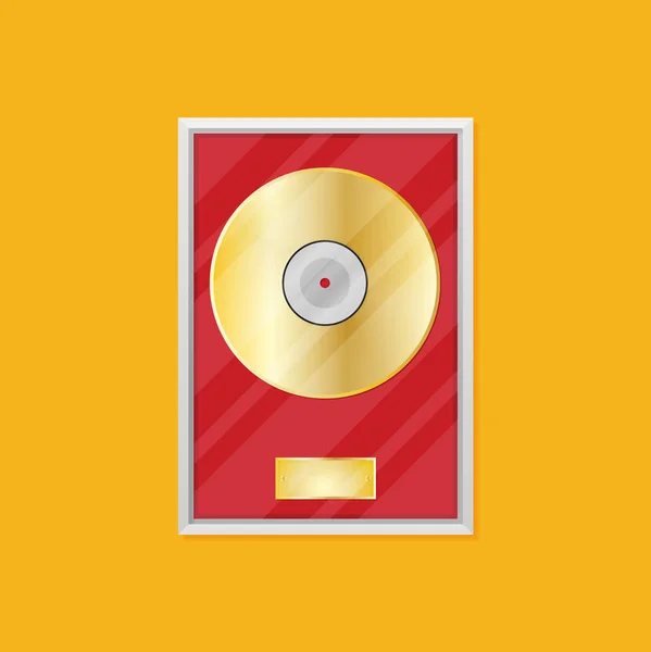 Flat Vinyl Disk Vector Icon — Stock Vector