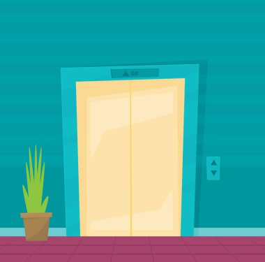 Asansör kapı vektör çizim