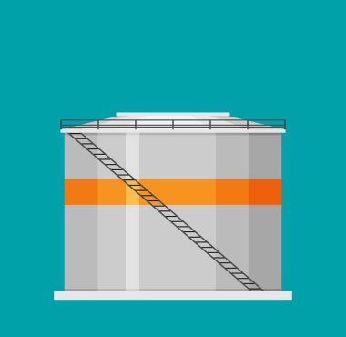 Fabrika tanker vektör çizim 