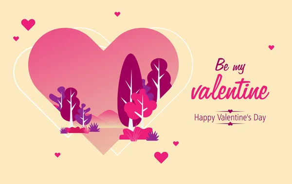 Tarjeta Festiva Para Celebración Del Día San Valentín — Vector de stock