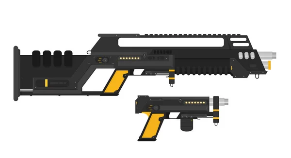 Illustration Vectorielle Armes Isolées Sur Fond Blanc — Image vectorielle