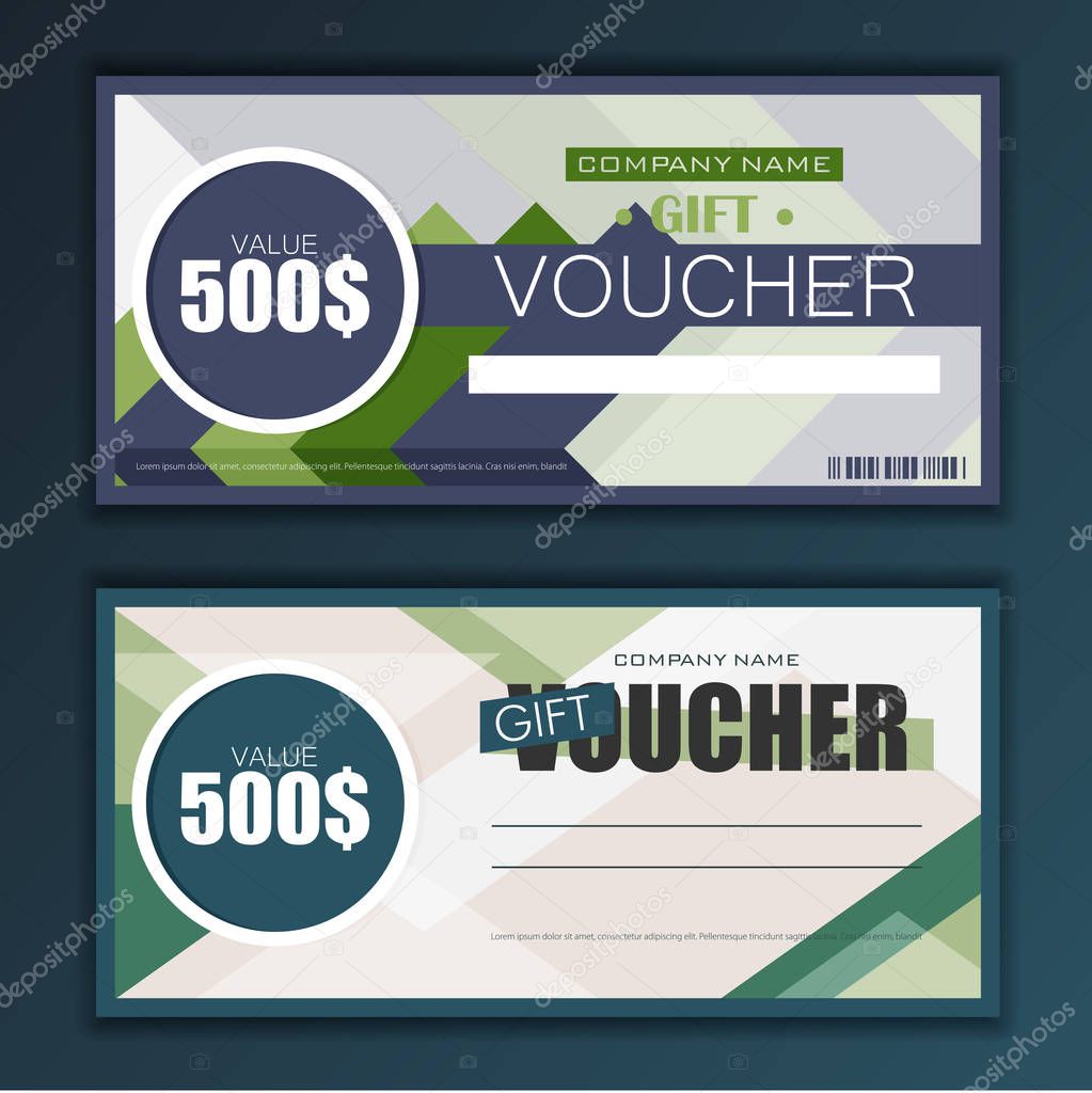 Gift voucher. Brochure Design Template.