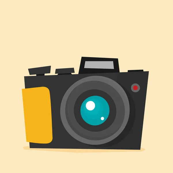 Icono Elegante Cámara Dslr Ilustración Vectorial — Vector de stock