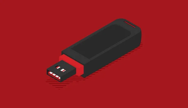 Isometrische Usb Flash Set Vector Pictogram Voor Webdesign Geïsoleerd Achtergrond — Stockvector