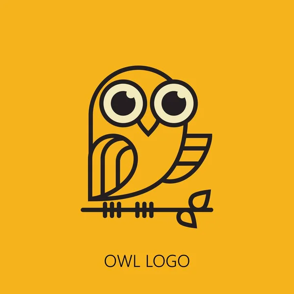 Vector Illustration Owl Logo Web Design — Stock Vector