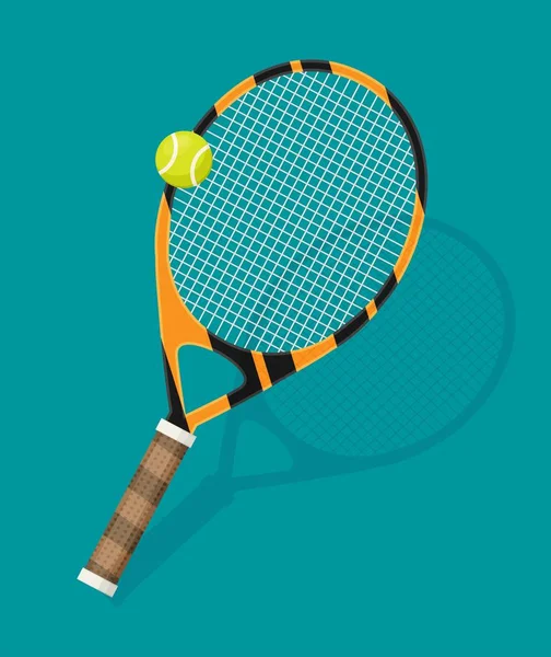 Juego Vectorial Raquetas Tenis Pelotas Tenis — Vector de stock