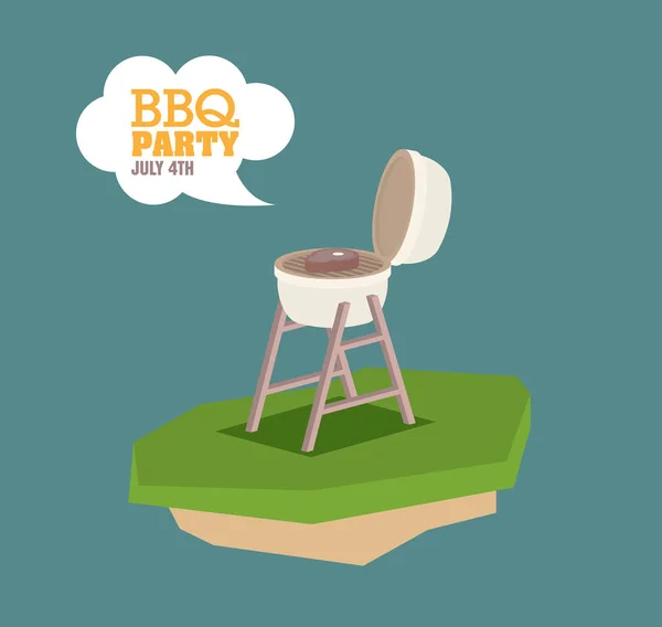 Bbq Icona Vettoriale Illustrazione — Vettoriale Stock