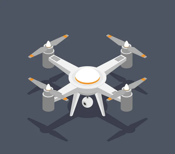 Fondo Entrega Drones Isométricos Vector Plano — Vector de stock