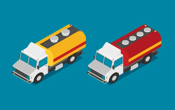 Camions Avec Carburant Illustration Vectorielle — Image vectorielle