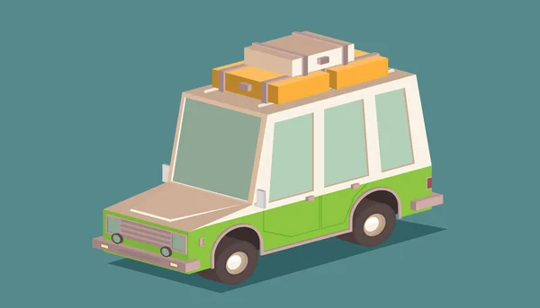 Ταξιδιωτικό Φορτηγό Απεικόνιση Διάνυσμα — Διανυσματικό Αρχείο