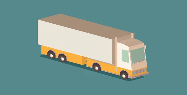 平らな同数セミトラックのベクトル図 — ストックベクタ
