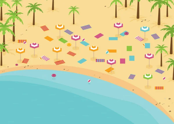 Icono Playa Ilustración Vectorial — Vector de stock