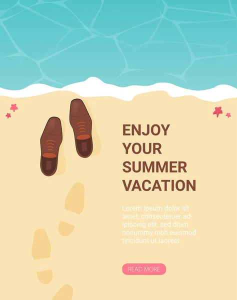 Enjoy Your Summer Vacation Vector Illustration — стоковый вектор