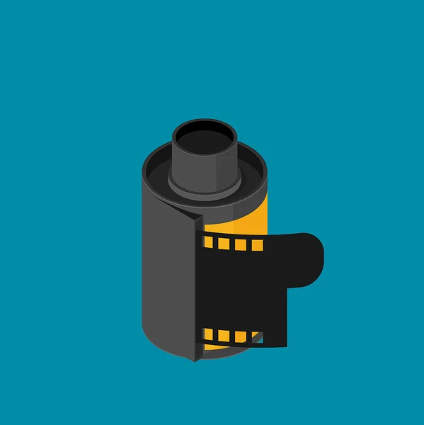 Fotografische Film Pictogram Platte Ontwerp Stijl Moderne Vectorillustratie — Stockvector