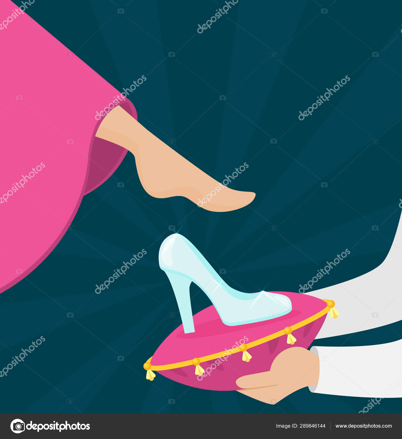 Zapato de cenicienta imágenes de stock de arte vectorial | Depositphotos