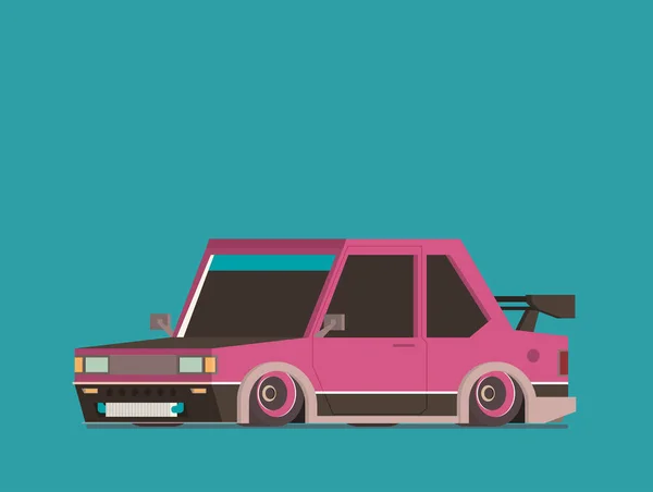 Vector Coche Carreras Aislado Fondo Color Vector — Archivo Imágenes Vectoriales