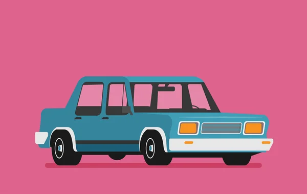 Vector Illustratie Van Een Oude Auto Vector — Stockvector