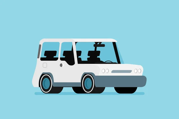Golf Car Vehicle Vector Illustration — Stock Vector