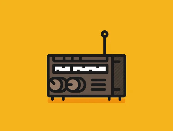 İzometrik retro radyo — Stok Vektör