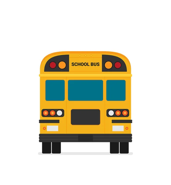 School Bus Flat Icon Vector — Stock Vector