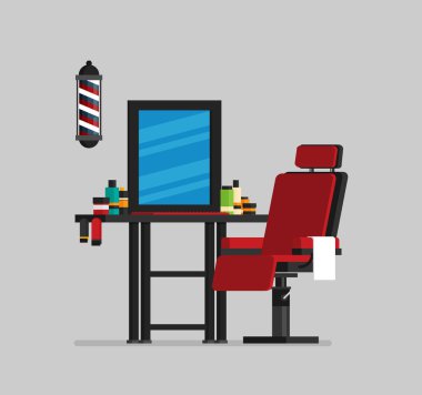 Kuaför Salonu konsept vektör çizim