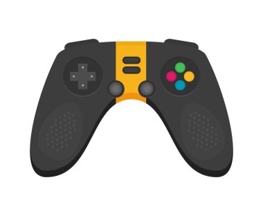 Düz joystick seti beyaz arkaplanda izole edildi