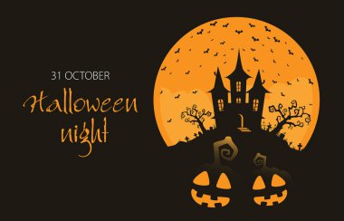 Cadılar Bayramı düz arkaplan tasarım vektörü