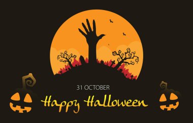 Cadılar Bayramı düz arkaplan tasarım vektörü