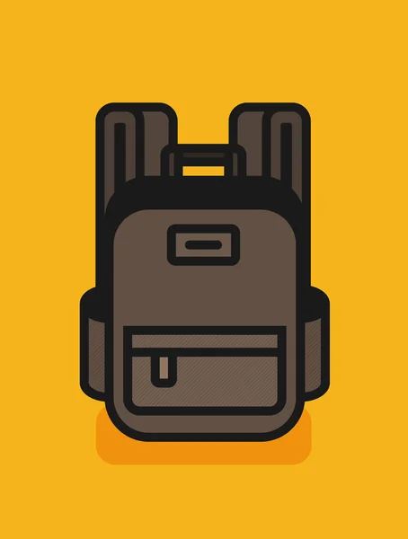 Çantanı Düz Illüstrasyon Okul Için Çanta — Stok Vektör
