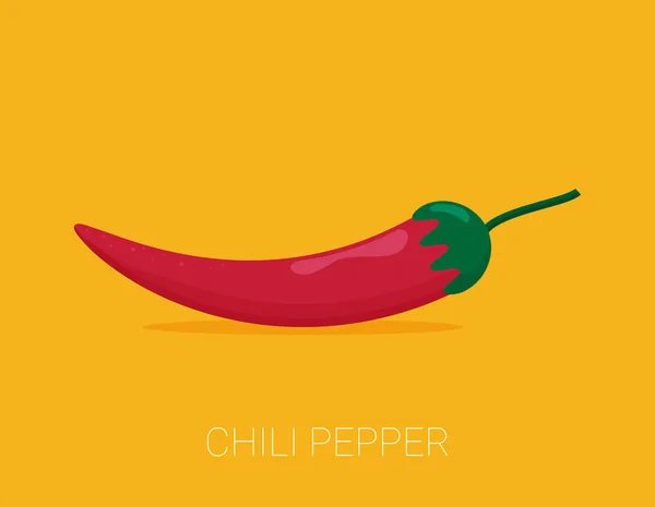 Hand Drawn Chili Pepper Icon Flat Style — Stock Vector