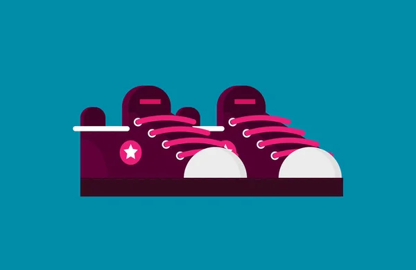 Ροζ Αθλητικά Παπούτσια Επίπεδο Εικονίδιο — Διανυσματικό Αρχείο