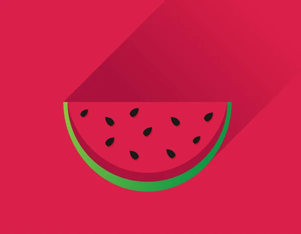 Melon Eau Mordu Pièce Dessin Animé Vecteur Illustration — Image vectorielle