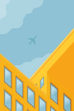 Modern sanat ofis binasının vektör çizimi. Isometric Ofisi