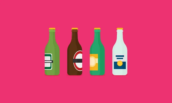 Cerveza Icono Plano Vector — Vector de stock