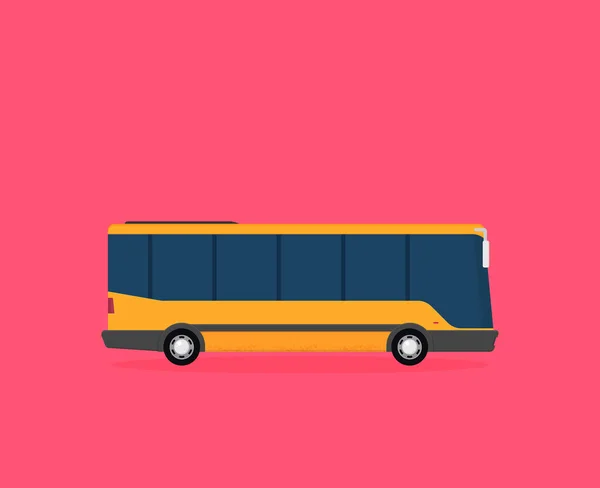 Απεικόνιση Ενός Επίπεδου Λεωφορείου Διανύσματος — Διανυσματικό Αρχείο