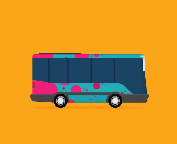 Illustration Bus Plat Vecteur — Image vectorielle