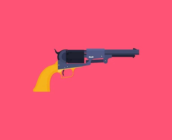 Set Pistolas Sobre Fondo Rosa Brillante — Vector de stock