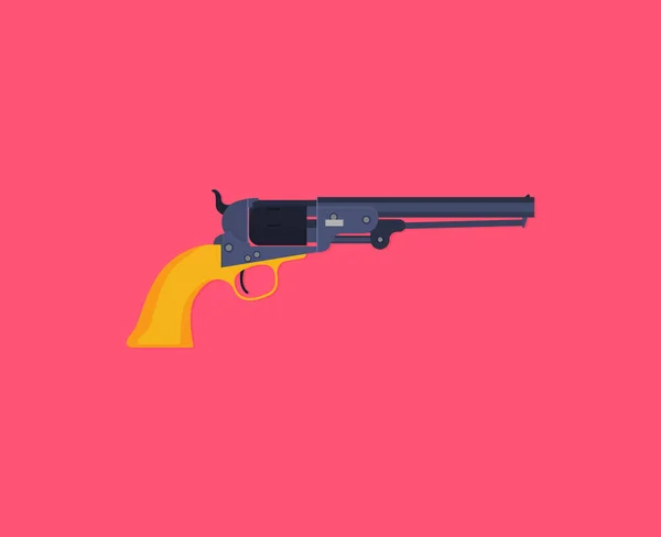 Set Pistolas Sobre Fondo Rosa Brillante — Vector de stock