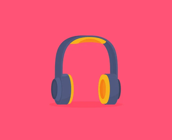 Auriculares Inalámbricos Música Sobre Fondo Púrpura — Vector de stock