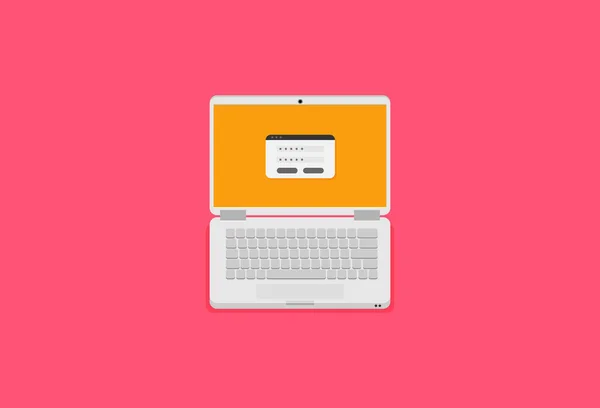 Laptop Ikon Vektor Illustration — Stock vektor