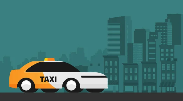 Taxi Con Smartphone Segundo Plano — Archivo Imágenes Vectoriales